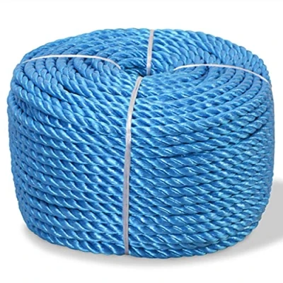 Imagen de vidaXL Cuerda Torcida de Polipropileno 16 mm 100 m Azul SOGA Cordón Cable Cabo