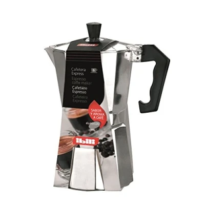 Imagen de 400078 cafetera Aluminio 6 Tazas Carga al mechero Express ibili 600 ml