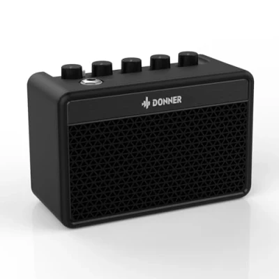 Imagen de Donner 5W Amplificador de Guitarra Eléctrica, Mini Recargable, Amp Portátil Sonido Retro Británico, Limpio, Overdrive Caliente, Distorsión Salvaje (DA 10)