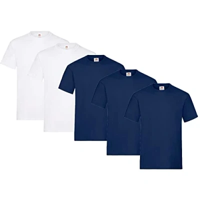 Imagen de Fruit of the Loom Camiseta para hombre, lote de 5 unidades, XL