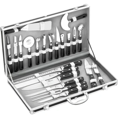 Imagen de Pradel Excellence Cuchillos Profesiones de Cocina en maletín (22 Piezas, Acero Inoxidable)