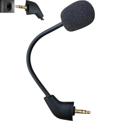 Imagen de micrófono de repuesto para juego auriculares Kingston HyperX Cloud 2 II Core Pro CloudX PS5 Pre 2021 (micrófono elíptico extremo recto)