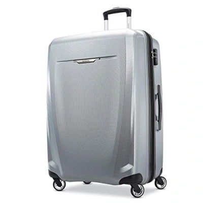 Imagen de Samsonite Winfield 3 DLX Hardside Equipaje expandible con Ruedas giratorias, Silver, Checked Large 28 Inch, giratorias