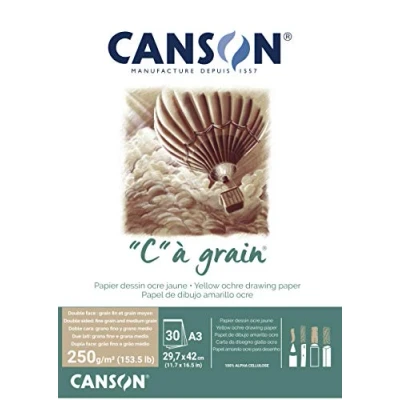Imagen de Canson C à Grain Bloc Encolado A3 30H Fino 250g Ocre
