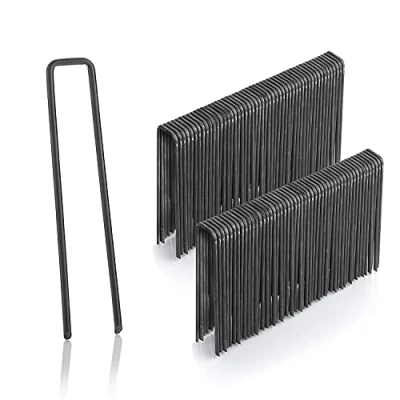 Imagen de GardenMate 100 Grapas de sujeción Metal Alambre Acero Longitud mm, Ancho 13 Ø 2,9 mm