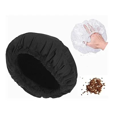 Imagen de Locisne Gorro calor cabello lino acondicionamiento profundo térmico bricolaje,gorro micro apto microondas Terapia para vaporizar el cabello,spa Herramientas de peinado