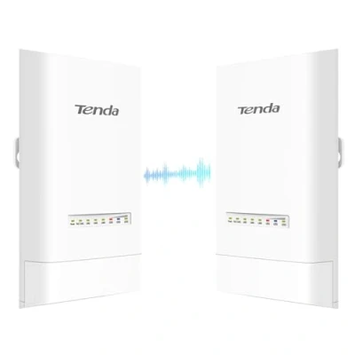 Imagen de Tenda OS3 Punto de Acceso Exterior WLAN Bridge (867 Mbps en 5GHz, 4 puertos LAN 10/100 Mbps, 12dBi, PoE, Alcance 5 km, Gestión Centralizada, incluye Fuente Alimentación) (Paquete 2)