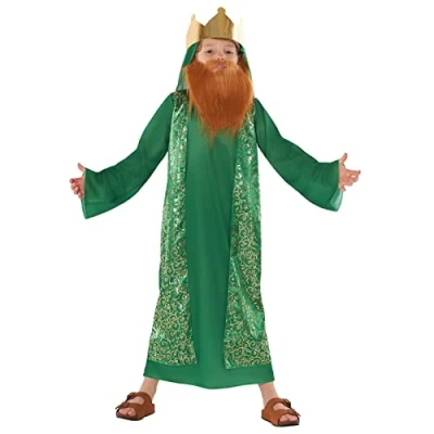 Imagen de Morph Disfraz Rey Mago Niño Verde, Traje Niño, Gaspar Mago, Reyes Magos Navidad Talla L