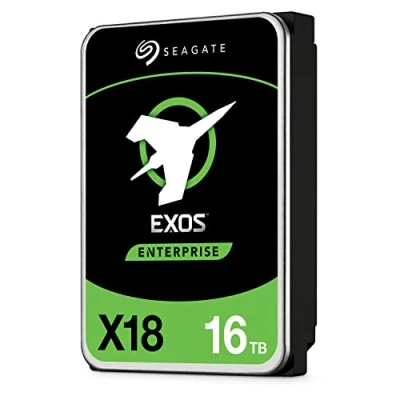 Imagen de Seagate Exos X18, 16 TB, Disco Duro Interno Enterprise Classe, SATA HDD, CMR 3,5&quot;, Hyperscale 6 GB/s, 7.200 RPM, 512e, 4 KB FastFormat (ST16000NM000J)