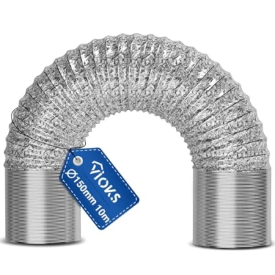 Imagen de VIOKS manguera de aire acondicionado 150 mm, 10 metros para sistemas conductos 150erR, tubo ventilación universal campana extractora,