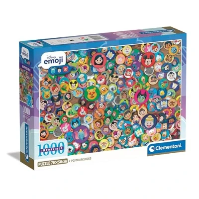 Imagen de Clementoni Classic Disney Emoji Puzzle De 1000 Piezas, Rompecabezas Adultos, Entretenimento, 39829, Multicolor