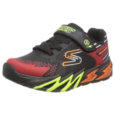 Imagen de Skechers Flexglow BOLT Zapatillas Black/red/orange/yellow para niños, Talla: 29, Zapatos