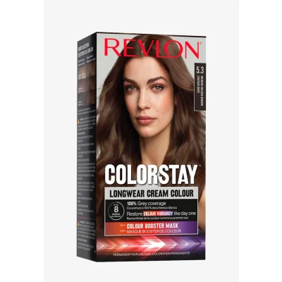 Imagen de Revlon Colorstay Tinte Pelo Mujer, Coloración Permanente de larga duración, Incluye mascarilla potenciadora del color, Hasta 8 semanas Tono 5.3 Castaño Claro Dorado