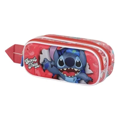 Imagen de Karactermania LILO AND Stitch Thing 3D Double Estuche escolar para niños, Talla: One Size, Rosa