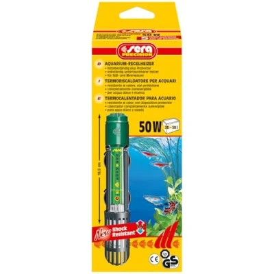 Imagen de Sera 8710 Normalmente Calefactor 50 W (para l) Calidad con schockresistentem Cristal de Cuarzo, precisión Circuito Seguridad y Protector