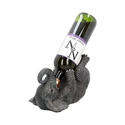 Imagen de Nemesis Now Guzzlers Soporte para Botellas de Vino (21 cm), Color Gris