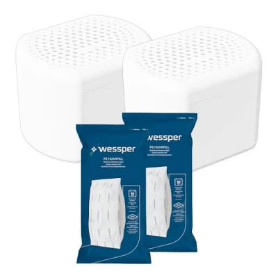 Imagen de Wessper WES101 deshumidificador antihumedad con bolsa de recambio gránulos, habitación, recargable, reduce el moho y los olores (blanco)
