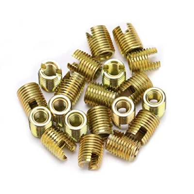Imagen de Ftvogue 20Pcs 302 Inserto de Rosca Autorroscante Acero Al Carbono Kit ReparacióN Bujes Roscas Inserte(M3*0.5 Outer M5*0.5)