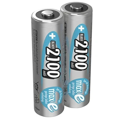 Imagen de Ansmann 5030992 MaxE Potente Pila previamente cargada, Reducida autodescarga (2100mAh, Mignon AA, 2 Unidades)