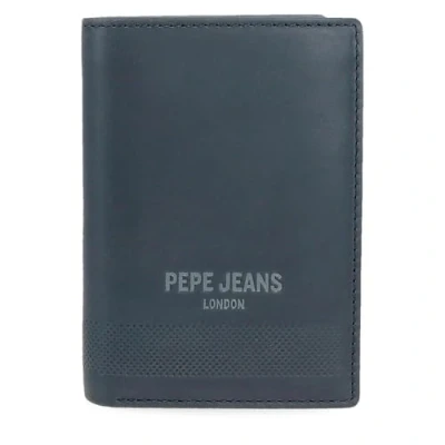 Imagen de Pepe Jeans Deep Cartera Vertical con Monedero Azul 8,5x11,5x1 cms Piel by Joumma Bags