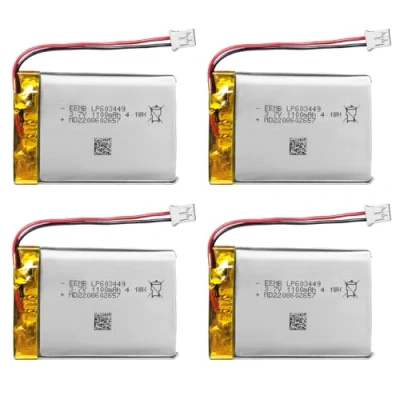 Imagen de EEMB Lithium Polymer batería 3.7V 1100mAh 603449 Paquete de Recargable Lipo con Conector JST para VXI Blue Parrott: confirme la polaridad del Dispositivo y Antes Comprar(4)