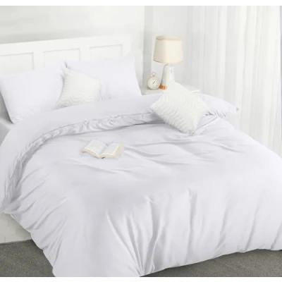 Imagen de Utopia Bedding Funda Nordica Cama 105 Microfibra Juego de Edredon 200x200 cm y 2 Fundas Almohada 50x75 (Blanco)