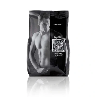 Imagen de Italwax Pour Homme 1Kg Cera en perlas para depilaciòn sin bandas Especial depilación masculina Fórmula natural todo tipo de piel Elimina fácilmente incluso los vellos más gruesos