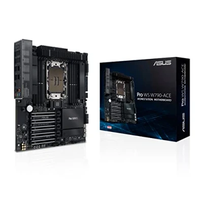 Imagen de ASUS Pro W790 ACE Placa Base Intel (LGA 4677 CEB con PCIe 5.0 x16, M.2, LAN 10G y 2.5G, gestión remota de Nivel Servidor, 12+1+1 DrMOS, USB 3.2 Gen 2x2 Type C Frontal Trasero), Negro