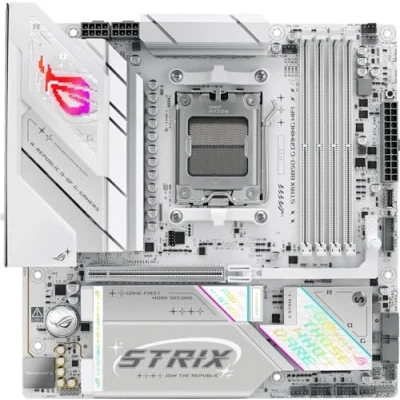 Imagen de ASUS ROG Strix B850 G Gaming WiFi, Placa Base AMD mATX, 14+2+1 etapas de alimentación, Ranura DDR5, PCIe 5.0, 4 Ranuras M.2, WiFi 7 (802.11be) y Ethernet 2,5 GB, USB C 20 Gbps, Aura Sync RGB