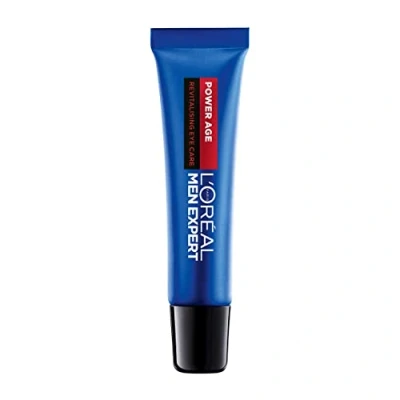 Imagen de L&#039;Oréal Crema Para el contorno de ojos hombre, Cuidado ojeras con ácido hialurónico combatir envejecimiento, pieles secas y apagadas, Men Expert Power Age, 15ml