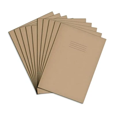 Imagen de RHINO F8M A4 80 Page Exercise Book Buff (Pack of 10)