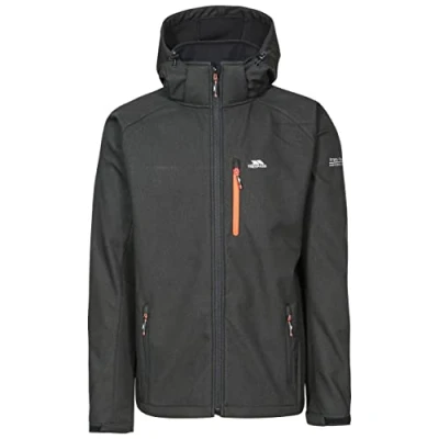 Imagen de Trespass Desmond Chaqueta Softshell Impermeable con Capucha extraíble, Hombre, Negro, XXS