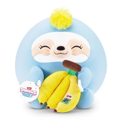 Imagen de Snackles Series 2 Wave 2, Snack Swap, Sloth, 20 cm by ZURU Cuddly Squishy Comfort Plush with License Brand Accessory (Sloth, Dole Banana)