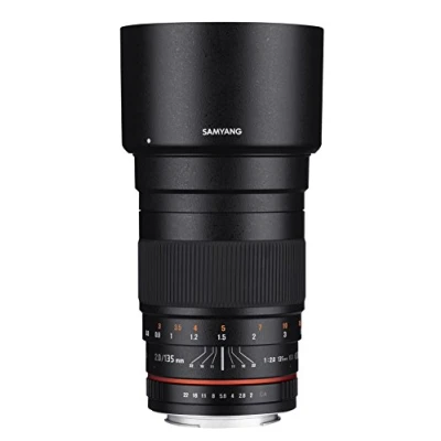 Imagen de Samyang SY135M C 135mm f/2.0 ED UMC Teleobjetivo para cámaras Canon EF Digital SLR, Color Negro