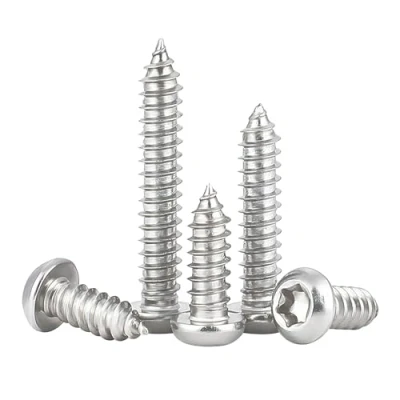 Imagen de Qrity 100 Piezas Tornillo Autorroscante M3x10mm, Tornillos de Cabeza Plana Torx, Autoperforantes Redonda Acero Inoxidable