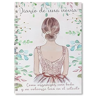 Imagen de Diario de la Novia Planificador y Organizador Boda Guía Completa 100% Práctica Ilustraciones Originales Encuadernación en Espiral Papel Estucado 160 gr 22.3 x 16.3 cm