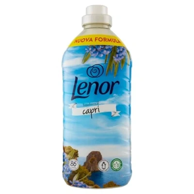 Imagen de Lenor Suavizante para lavadora concentrado, 86 lavados, ambiente italiano Capri, frescor de larga duración y suavidad origen vegetal, sábanas perfumadas hasta 1 semana