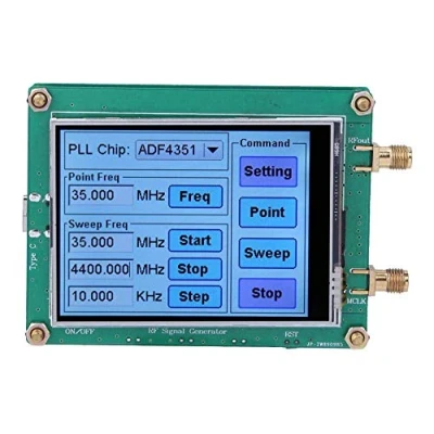 Imagen de Generador de Señal Pantalla Táctil Alta Precisión Módulo Frecuencia Barrido RF Radio PC Contador Control con Cable Datos Sma Hembra Adf4350/adf4351(adf4351)