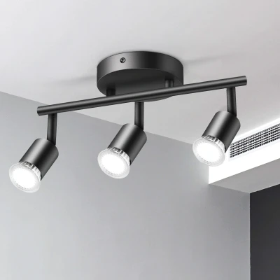 Imagen de Aigostar Lámpara de Techo LED 3 Focos,Apliques Interior,Focos Orientables,para Interior Focos Orientables para Dormitorio Cocina (Sin bombillas)