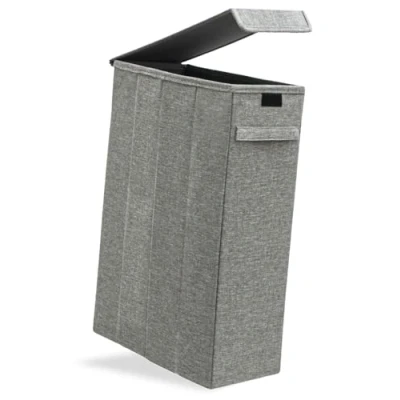 Imagen de DuneDesign 20 cm Estrecho: Cesto Ropa Sucia con Tapa 20x40x60 Colada Estrecho 50L Marco Resistente Canasta Mueble Lavadora Cesta Mantas Salon