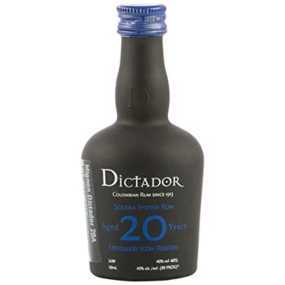 Imagen de Dictador 20 Year Solera System Colombian Rum Miniature, 5 cl
