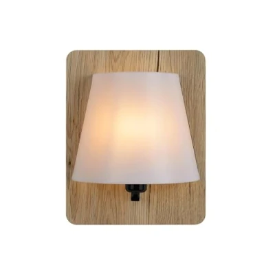 Imagen de Lucide Idaho Lámpara de pared madera clara, E14, 15 W, Light Wood, 12.5 x 25 cm