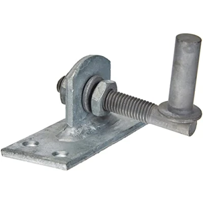 Imagen de Alberts 318758 Gozne para atornillar, Ajustable en 20 mm, Galvanizado caliente, Ø del entre eje 13 Pletina 100 x 40 mm