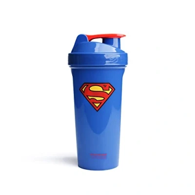 Imagen de SmartShake Lite Justice League Superman Protein Shaker Bottle 800ml BPA Free Gimnasio Shakes for Powder DC Comics Blue Water Gifts