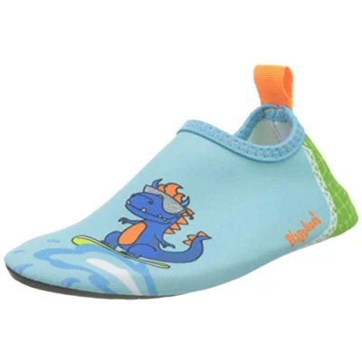 Imagen de Playshoes Zapatos Descalzos, para deportes Acuáticos Unisex niños, Dinosaurio, 18/19 EU