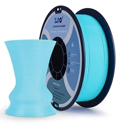 Imagen de ZIRO filamento PLA 1,75 mm, para impresora 3D Basic Color Series mm 1 kg (2,2 libras), precisión dimensional +/ 0,03 mm,Cian