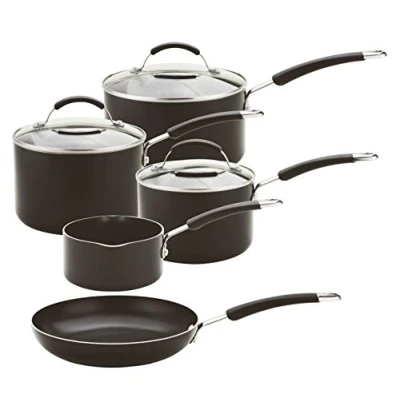 Imagen de Meyer Utensilios de Cocina Acero Inoxidable compatibles con inducción, Aluminio, Negro, 50.5 x 33 27 cm