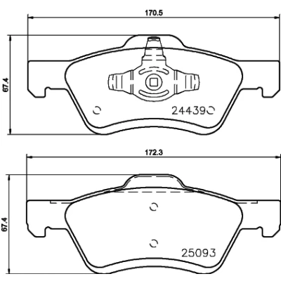 Imagen de HELLA 8DB 355 014 961 Juego de pastillas freno no preparado para indicador desgaste MAZDA: Tribute Wagon, FORD: Maverick SUV