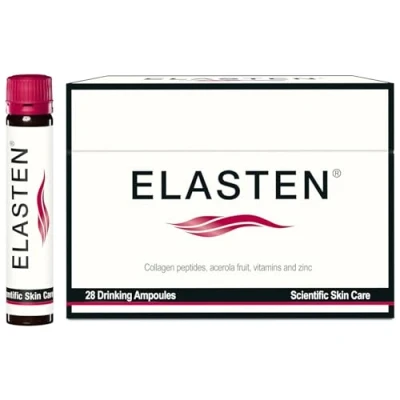 Imagen de ELASTEN. el colágeno bebible original alemán para una piel bella desde interior, contra las arrugas y la flacidez, 28 ampollas bebibles a 25ml.