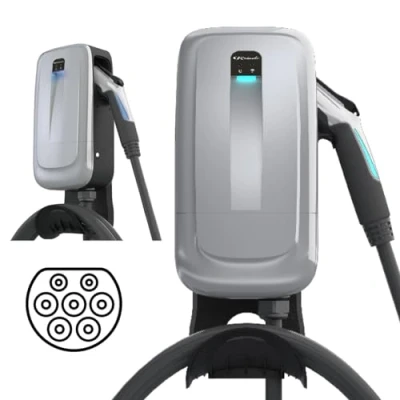 Imagen de Schumacher SEV455 Cargador de Pared para Vehículos Híbridos y Eléctricos Estación Carga Inteligente Monofásica Tipo 2, 32A, 230V, 7.4kW Uso en Interiores/Exteriores